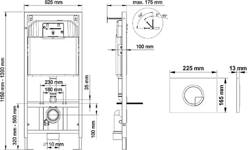 Инсталляция Berges Wasserhaus NOVUM 042223 c унитазом GEO Rimless Инсталляция Berges Wasserhaus NOVUM 042223 c унитазом GEO Rimless