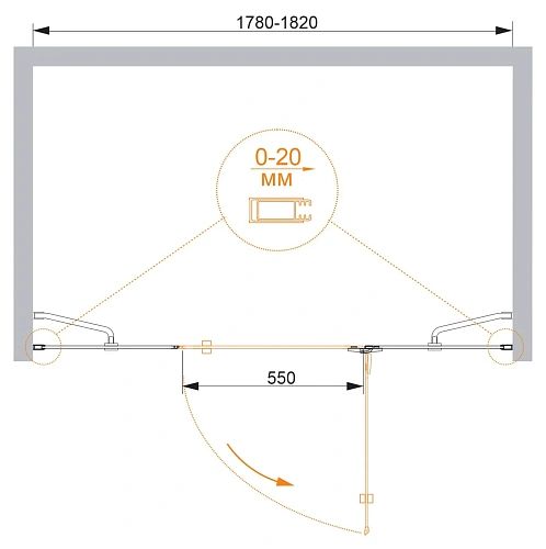 Душевая дверь CEZARES BERGAMO-W-B-13-60+60/60-C-Cr-R 180см стекло прозрачное, профиль хром Душевая дверь CEZARES BERGAMO-W-B-13-60+60/60-C-Cr-R 180см стекло прозрачное, профиль хром