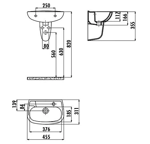 Полупьедестал Creavit SD270-00CB00E-0000 Полупьедестал Creavit SD270-00CB00E-0000