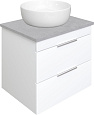 Тумба с раковиной STWORKI Копенгаген Копенгаген 60 белая, со столешницей Stone Balance 60 и сифоном  582087 Тумба с раковиной STWORKI Копенгаген Копенгаген 60 белая, со столешницей Stone Balance 60 и сифоном  582087