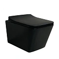 Унитаз подвесной CeramaLux 5170 МВ черный матовый с крышкой микролифт Унитаз подвесной CeramaLux 5170 МВ черный матовый с крышкой микролифт