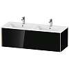 Картинка анонса товара «тумба под раковину duravit xviu xv40290b140 подвесная 128 см черный глянцевый»