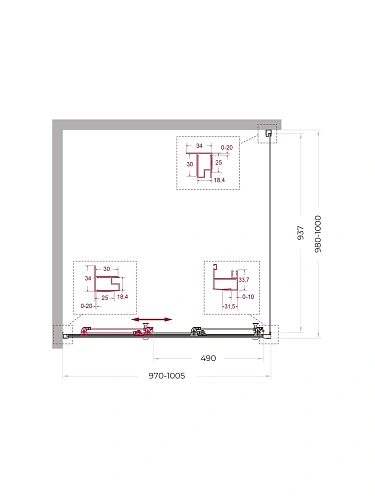 Душевой уголок BelBagno UNO-195-AF-31-100-C-NERO 100x100 см, профиль черный, стекло прозрачное Душевой уголок BelBagno UNO-195-AF-31-100-C-NERO 100x100 см, профиль черный, стекло прозрачное