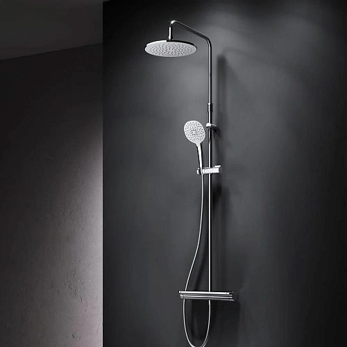 Душевая система AM.PM Spirit V2.0 F0770A400 с термостатом, верхний душ d 250 мм Душевая система AM.PM Spirit V2.0 F0770A400 с термостатом, верхний душ d 250 мм