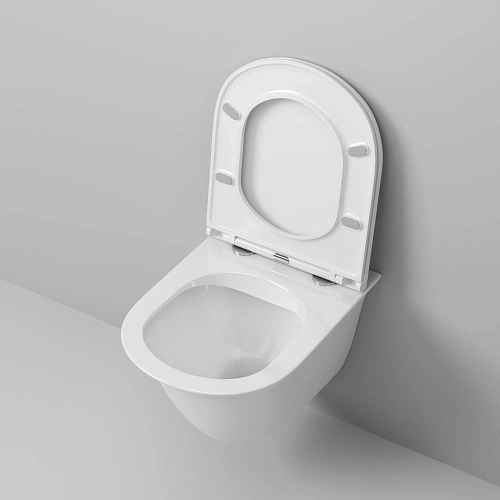 Унитаз подвесной GROSSMAN GR-4412S 485x360x360 безободковый с тонкой крышкой Унитаз подвесной GROSSMAN GR-4412S 485x360x360 безободковый с тонкой крышкой