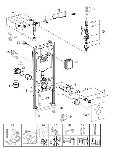 Инсталляция для унитаза GROHE Rapid SL (38536001) Инсталляция для унитаза GROHE Rapid SL (38536001)
