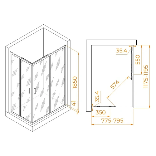 Душевой уголок RGW PA-146 800x1200 мм 020814682-11 хром Easy Clean Душевой уголок RGW PA-146 800x1200 мм 020814682-11 хром Easy Clean