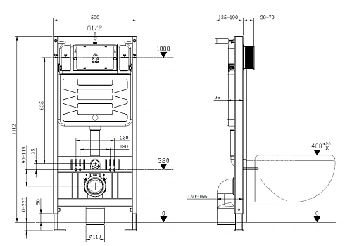 Инсталляция для унитаза Allen Brau Pneumatic Pro 9.11101.20 Инсталляция для унитаза Allen Brau Pneumatic Pro 9.11101.20