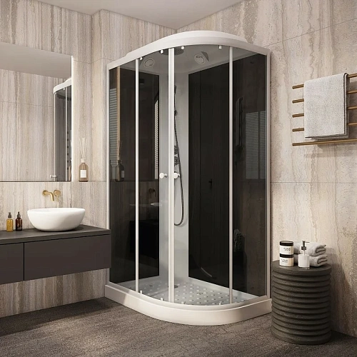 Душевая кабина Parly EC1231L 1200x800 профиль белый, стекло тонированное Душевая кабина Parly EC1231L 1200x800 профиль белый, стекло тонированное