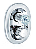 Картинка анонса товара «смеситель для ванны kludi adlon 5172005g5 с термостатом, ручки хрусталь, цвет хром»