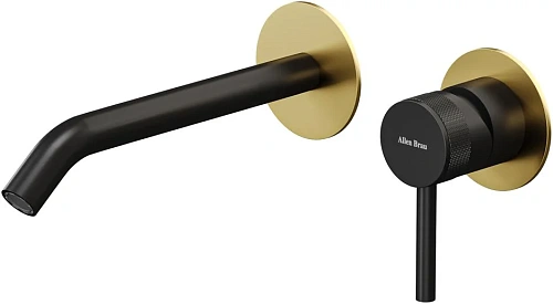 Смеситель для раковины Allen Brau Priority 5.31A03-GB31 (с внутренней частью) черный/золото Смеситель для раковины Allen Brau Priority 5.31A03-GB31 (с внутренней частью) черный/золото