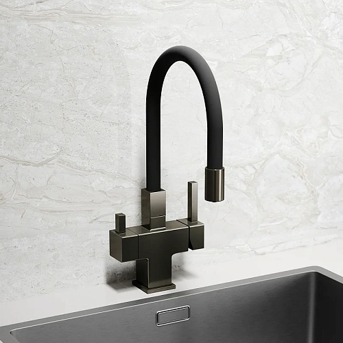 Смеситель для кухни Sancos Arno SC4005GG под фильтр, вороненая сталь Смеситель для кухни Sancos Arno SC4005GG под фильтр, вороненая сталь