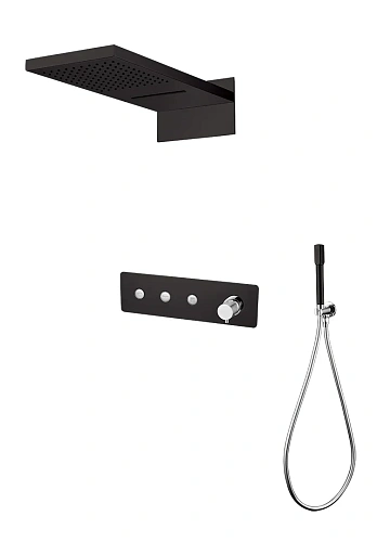 Душевая система Boheme Fusion 130-BCR BLACK CHROME Душевая система Boheme Fusion 130-BCR BLACK CHROME