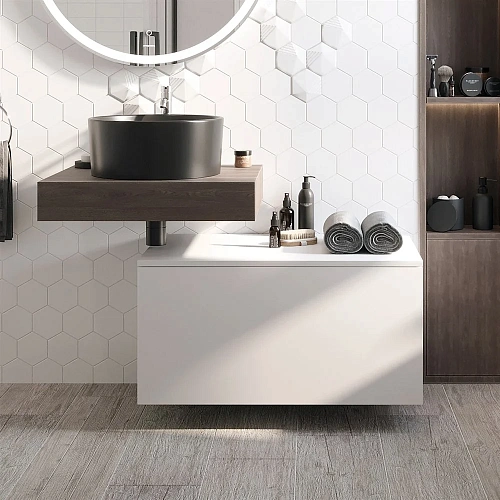 Комплект мебели STWORKI Ольборг 60 столешница дуб карпентер, без отверстий, с тумбой 80 482613 Комплект мебели STWORKI Ольборг 60 столешница дуб карпентер, без отверстий, с тумбой 80 482613