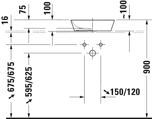 Раковина Duravit Cape Cod 2328400000 Раковина Duravit Cape Cod 2328400000