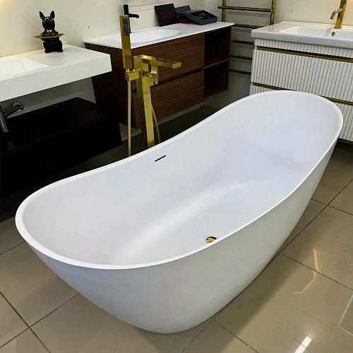 Ванна отдельностоящая Marmo-Elite Вентура VBA167-77 1670x770 из искусственного камня, без перелива, глянцевая Ванна отдельностоящая Marmo-Elite Вентура VBA167-77 1670x770 из искусственного камня, без перелива, глянцевая