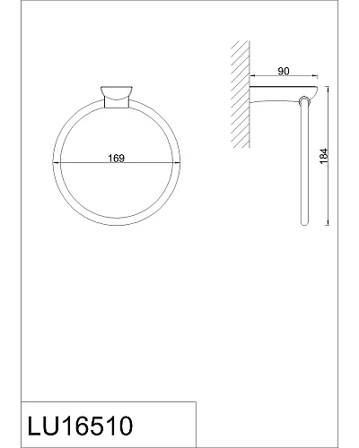 Полотенцедержатель Rush Luson LU16510 кольцо Полотенцедержатель Rush Luson LU16510 кольцо