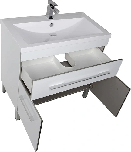 Тумба под раковину Aquanet Верона 90 белый (напольная 1 ящик 2 дверцы) 00182708 Тумба под раковину Aquanet Верона 90 белый (напольная 1 ящик 2 дверцы) 00182708