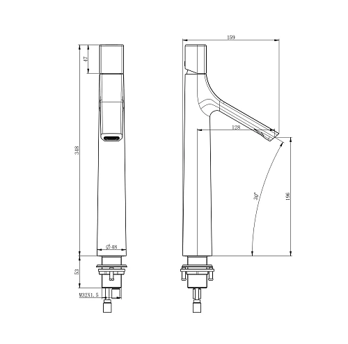 Смеситель для раковины Wonzon & Woghand темный графит (WW-H1011-BGG) Смеситель для раковины Wonzon & Woghand темный графит (WW-H1011-BGG)