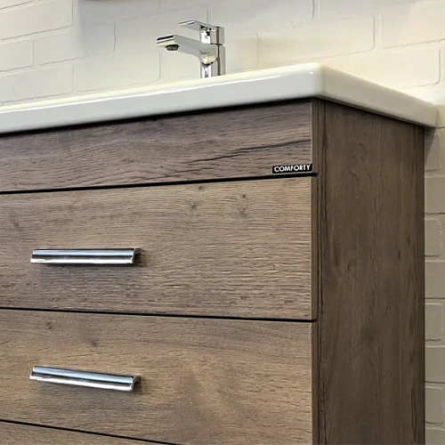 Тумба с раковиной Comforty Никосия 70Н 00-00008854 дуб темный раковина Como 70 Тумба с раковиной Comforty Никосия 70Н 00-00008854 дуб темный раковина Como 70