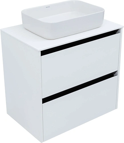 Тумба под раковину Allen Brau Activity 70 1.34003.WM белый матовый/черный брашированный Тумба под раковину Allen Brau Activity 70 1.34003.WM белый матовый/черный брашированный