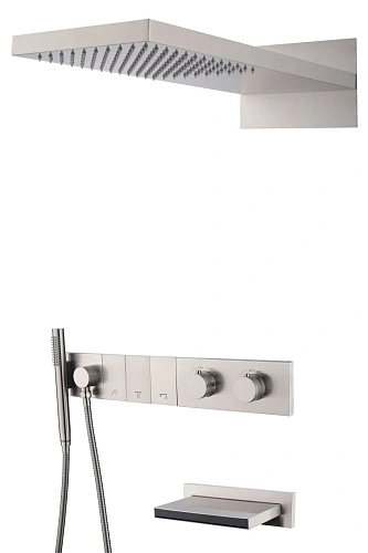 Душевая система Boheme ZODIAC с термостатом NIKEL BRUSH встраиваемая 133-2-NB Душевая система Boheme ZODIAC с термостатом NIKEL BRUSH встраиваемая 133-2-NB