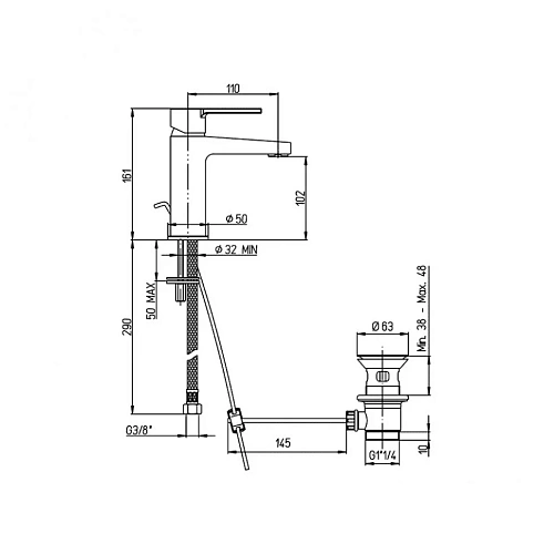 Гигиенический душ Paini Imola 53CR442RRU встраиваемый Гигиенический душ Paini Imola 53CR442RRU встраиваемый