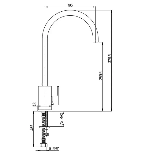 Смеситель для ванны Paini Smile 39CR105KM с аксессуаром Смеситель для ванны Paini Smile 39CR105KM с аксессуаром