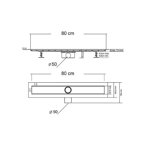 Душевой лоток Vincea Say OPTIMA -S 603.80.S.U, 80 см, под плитку SAY.603.80.S.U Душевой лоток Vincea Say OPTIMA -S 603.80.S.U, 80 см, под плитку SAY.603.80.S.U