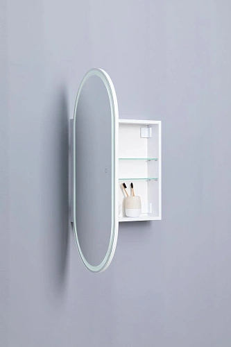 Зеркальный шкаф Aquanet Монте 50 00344787белый, с LED подсветкой Зеркальный шкаф Aquanet Монте 50 00344787белый, с LED подсветкой