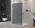 Душевая перегородка CEZARES LIBERTA-L-2-110-GR-Cr 110см стекло тонированное (графит), профиль хром Душевая перегородка CEZARES LIBERTA-L-2-110-GR-Cr 110см стекло тонированное (графит), профиль хром