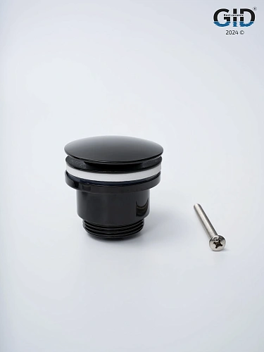 Донный клапан Gid универсальный G-58BL 76604K черный глянцевый 7.5x7x3.5 Донный клапан Gid универсальный G-58BL 76604K черный глянцевый 7.5x7x3.5