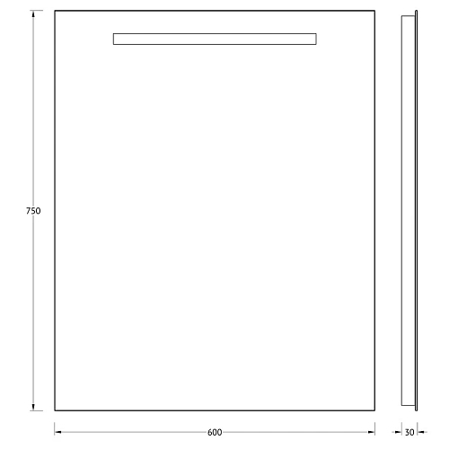 Зеркало Evoform Lumline BY 2003 60х75 см со встроенным LUM-светильником Зеркало Evoform Lumline BY 2003 60х75 см со встроенным LUM-светильником