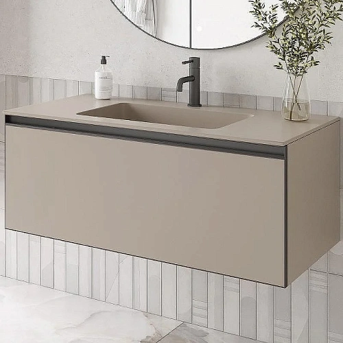 Тумба под раковину Armadi Art QUATRO 1 100CM DAPHNE профиль MATT GOLD 790-M1-100-D-MG Тумба под раковину Armadi Art QUATRO 1 100CM DAPHNE профиль MATT GOLD 790-M1-100-D-MG