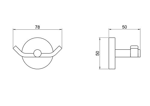 Крючок Aquatek Бетта AQ4602BGM черный хром шлифованный Крючок Aquatek Бетта AQ4602BGM черный хром шлифованный