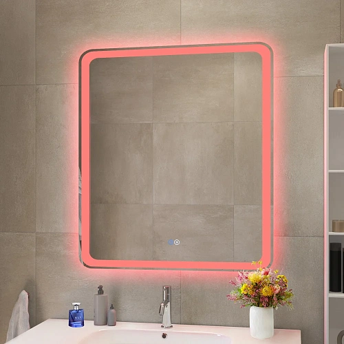Зеркало CEZARES MULTICOLORE 700x800x30 CZR-SPC-MC-700-800-RGB-TCH с подсветкой RGB и сенсором Зеркало CEZARES MULTICOLORE 700x800x30 CZR-SPC-MC-700-800-RGB-TCH с подсветкой RGB и сенсором