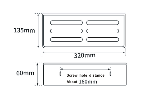 Полка Rush Edge ED77164A прямоугольная, хром Полка Rush Edge ED77164A прямоугольная, хром