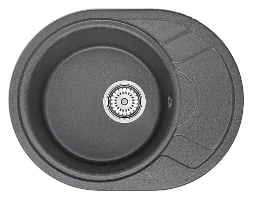 Кухонная мойка Granula 5802, ГРАФИТ (ЧЁРНО-СЕРЫЙ) кухонная мойка, кварц 575х445 Кухонная мойка Granula 5802, ГРАФИТ (ЧЁРНО-СЕРЫЙ) кухонная мойка, кварц 575х445