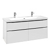Картинка анонса товара «тумба под раковину villeroy &amp; boch subway 3.0 с подсветкой pure white / pure white c602l1vf»