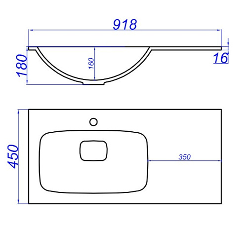 Раковина AQWELLA Malaga 90 L Mal.09.04.D-L Раковина AQWELLA Malaga 90 L Mal.09.04.D-L