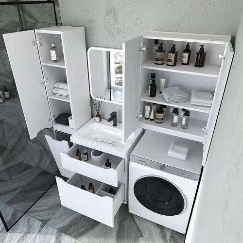 Тумба под раковину Style Line Марелла 60 Люкс антискрейтч белый матовый, PLUS напольная СС-00002395 Тумба под раковину Style Line Марелла 60 Люкс антискрейтч белый матовый, PLUS напольная СС-00002395