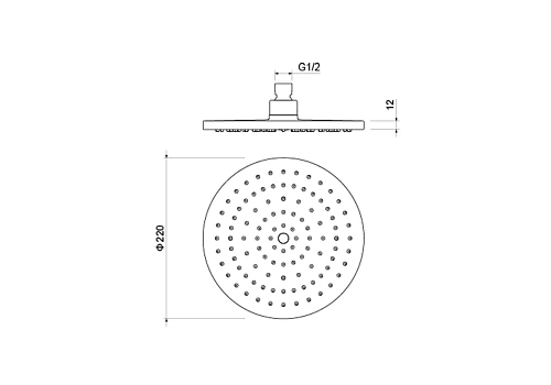 Верхний душ Aquatek AQ2086MB Черный матовый Верхний душ Aquatek AQ2086MB Черный матовый