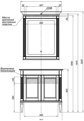 Комплект мебели Aquanet Селена 90 белый/серебро 00233126 Комплект мебели Aquanet Селена 90 белый/серебро 00233126
