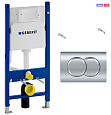 Детальная картинка товара «инсталляция для унитаза geberit duofix delta 458.149.21.1 с кнопкой смыва хром»
