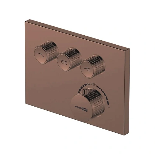 Смеситель для душа WasserKRAFT Asphe 7758 Thermo термостатический розовое золото Смеситель для душа WasserKRAFT Asphe 7758 Thermo термостатический розовое золото