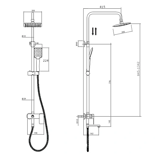Душевая система RUSH (ST4235-30) Душевая система RUSH (ST4235-30)