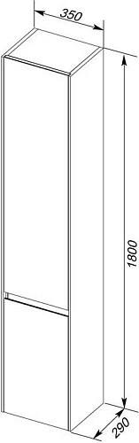 Шкаф-пенал Aquanet Гласс 35 белый 00196962 Шкаф-пенал Aquanet Гласс 35 белый 00196962