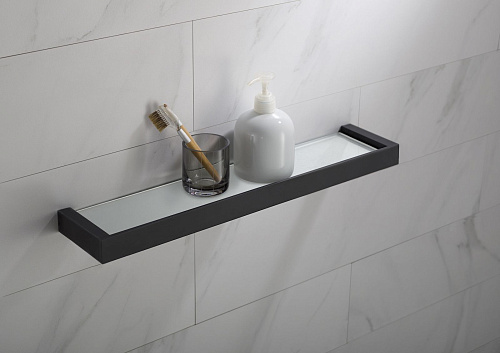 Полка Timo Petruma 15272/03 стеклянная черный Полка Timo Petruma 15272/03 стеклянная черный