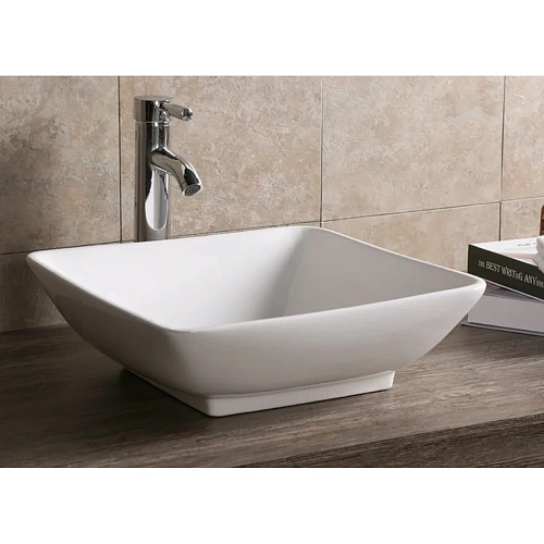 Раковина Ceruttispa CR7034D 420х420х130 накладная, белая, квадратная Раковина Ceruttispa CR7034D 420х420х130 накладная, белая, квадратная