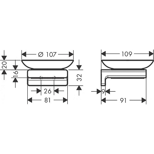 Мыльница Hansgrohe AddStoris 41746990, полированное золото Мыльница Hansgrohe AddStoris 41746990, полированное золото